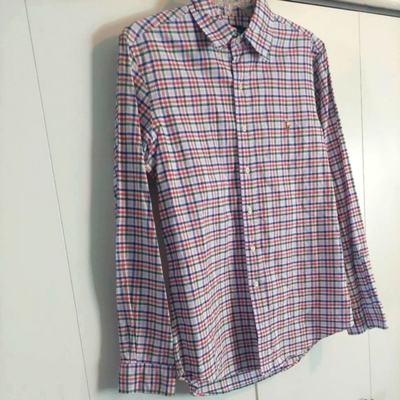 Ralph Lauren Plaid Button Front Longsleeve Shirt S Preppy Academia - Picture 6 of 7